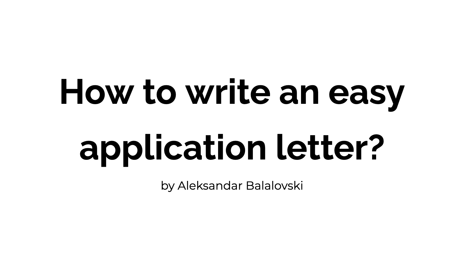 is application letter handwritten or typed